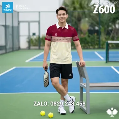 Áo Cầu Lông, Pickleball Zinex - Z600 - Nam